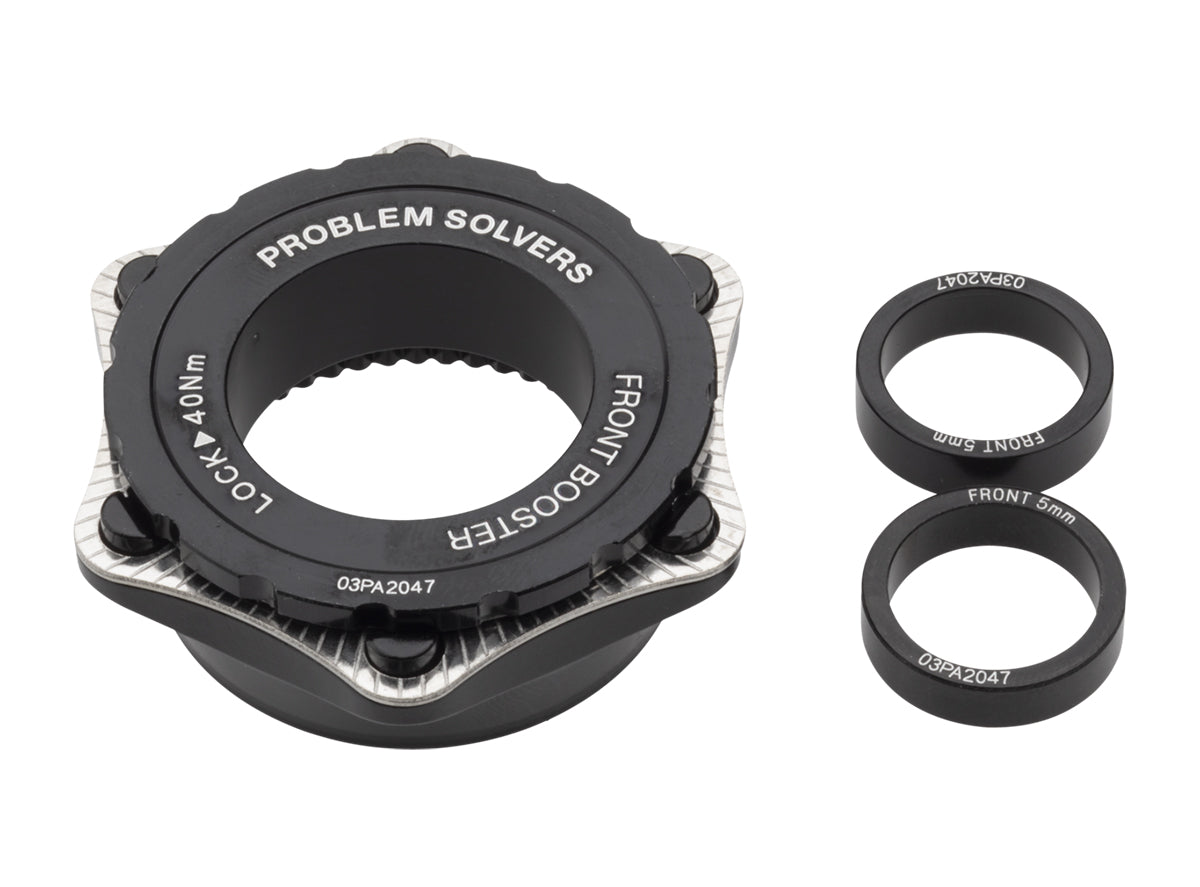 Problem Solvers Front Hub 10mm Booster Kit - Center Lock - Black Black Each