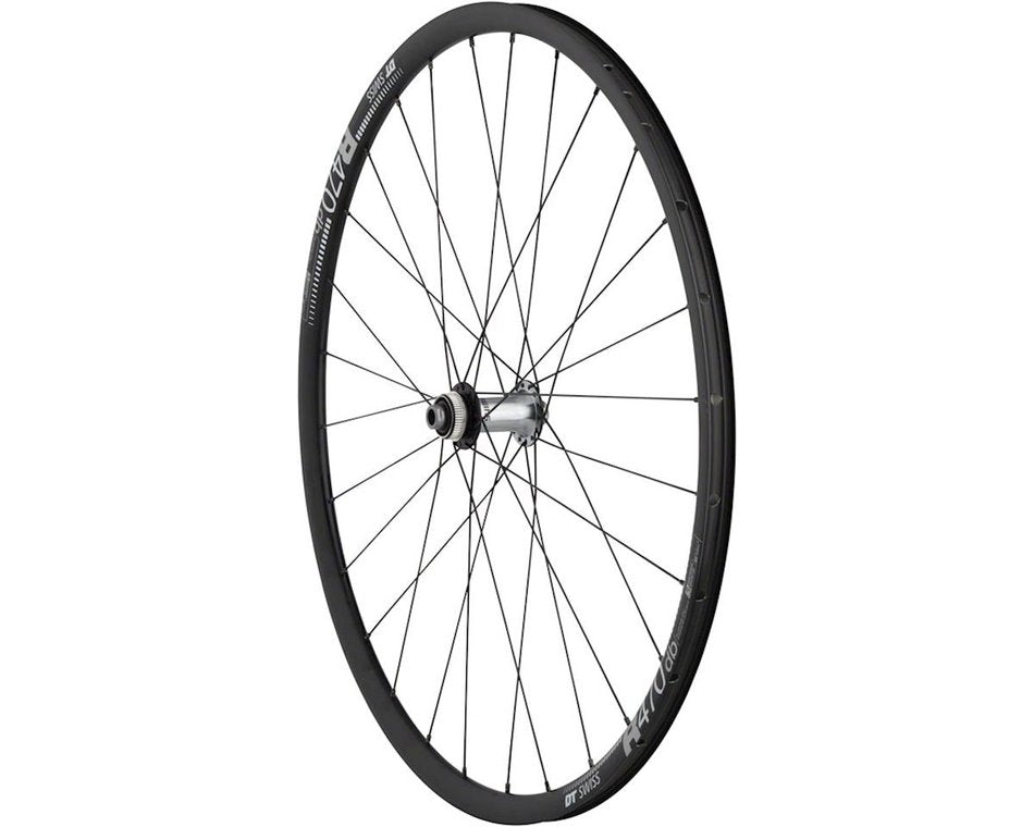 Quality Wheels DT R470db Ultegra 700c Road Wheel - Front Black 12x100mm - Center-Lock