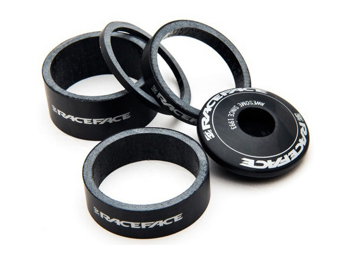 Race Face Logo Carbon Headset Spacer Kit Inc Top Cap - 1.1/8"