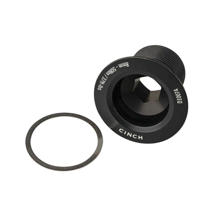 Race Face Cinch Non Drive Side M18 Crank Bolt and Washer - Matt Black Matt Black