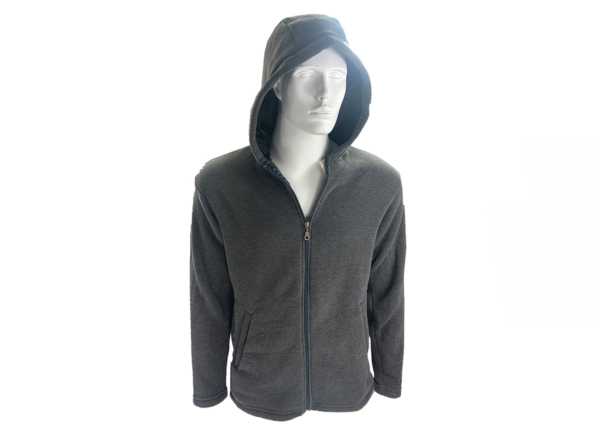 Race Face Heavy Duty Fleece Hoodie Embroidered Logo - Gray Gray Medium