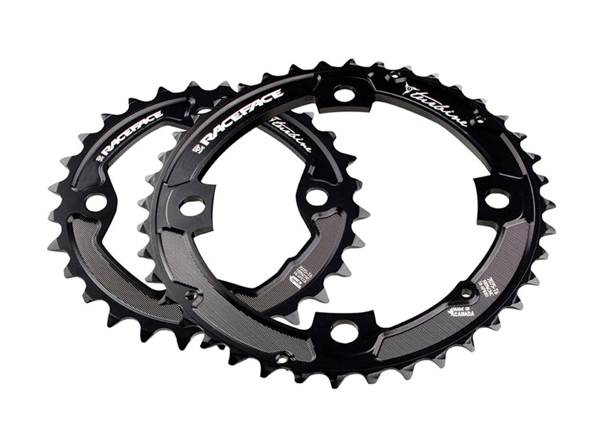 Race Face Turbine 10 Spd Chainring Set - Ex Display - Black Black 26-38t - 104mm