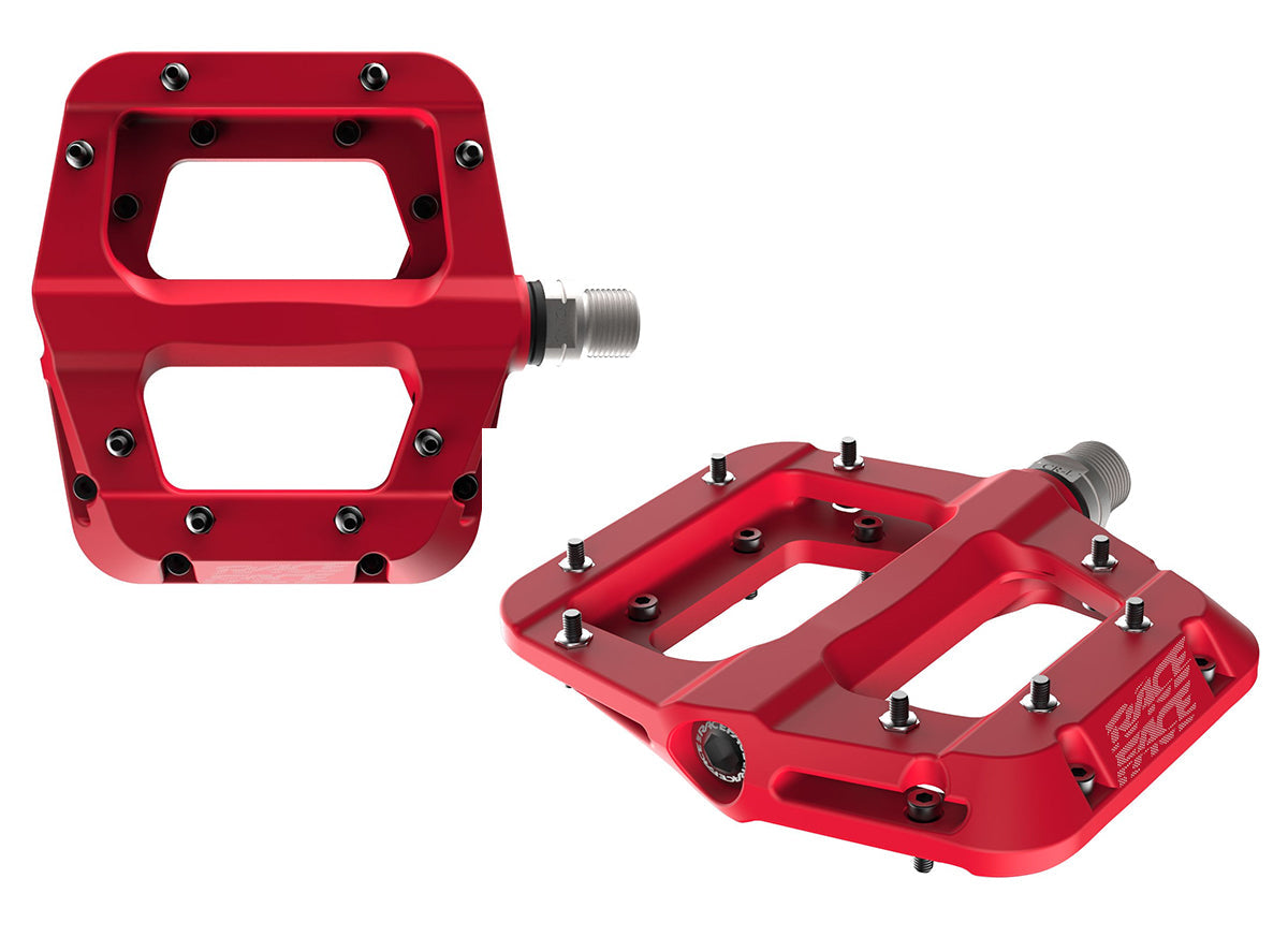 Race Face Chester Flat Pedals - Red Red