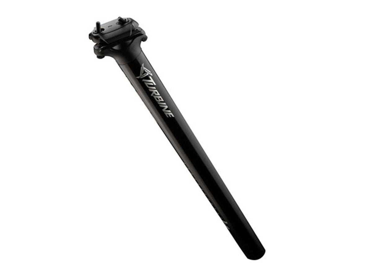 Race Face Turbine Alloy Seatpost - Black Black 27.2mm 400mm - Aluminum