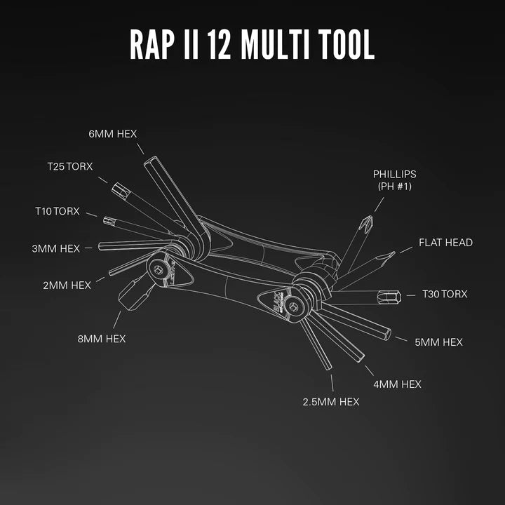 Lezyne RAP II 12 Multi Tool - Black