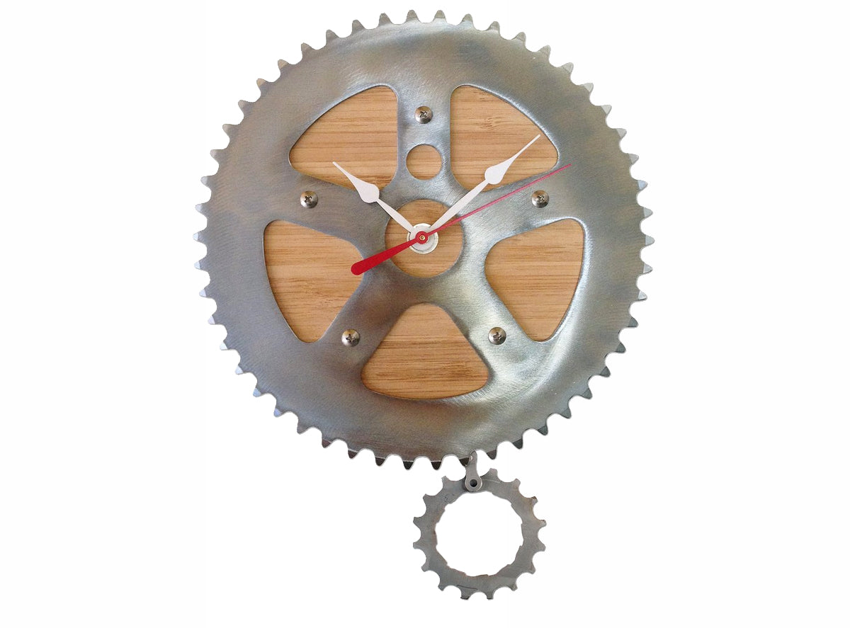 Resource Revival Bamboo Bike Clock 8"