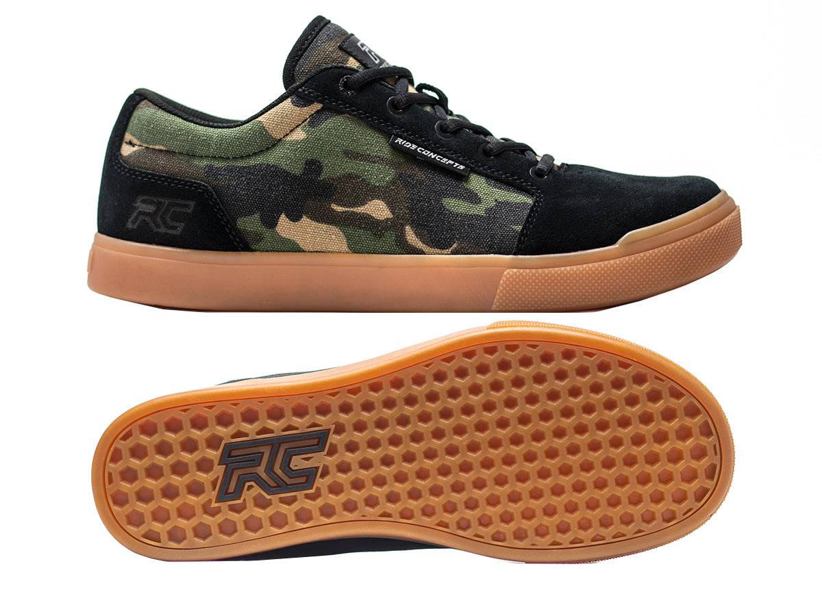 Ride Concepts Vice Flat Pedal Shoes - Camo-Black Camo - Black US 7