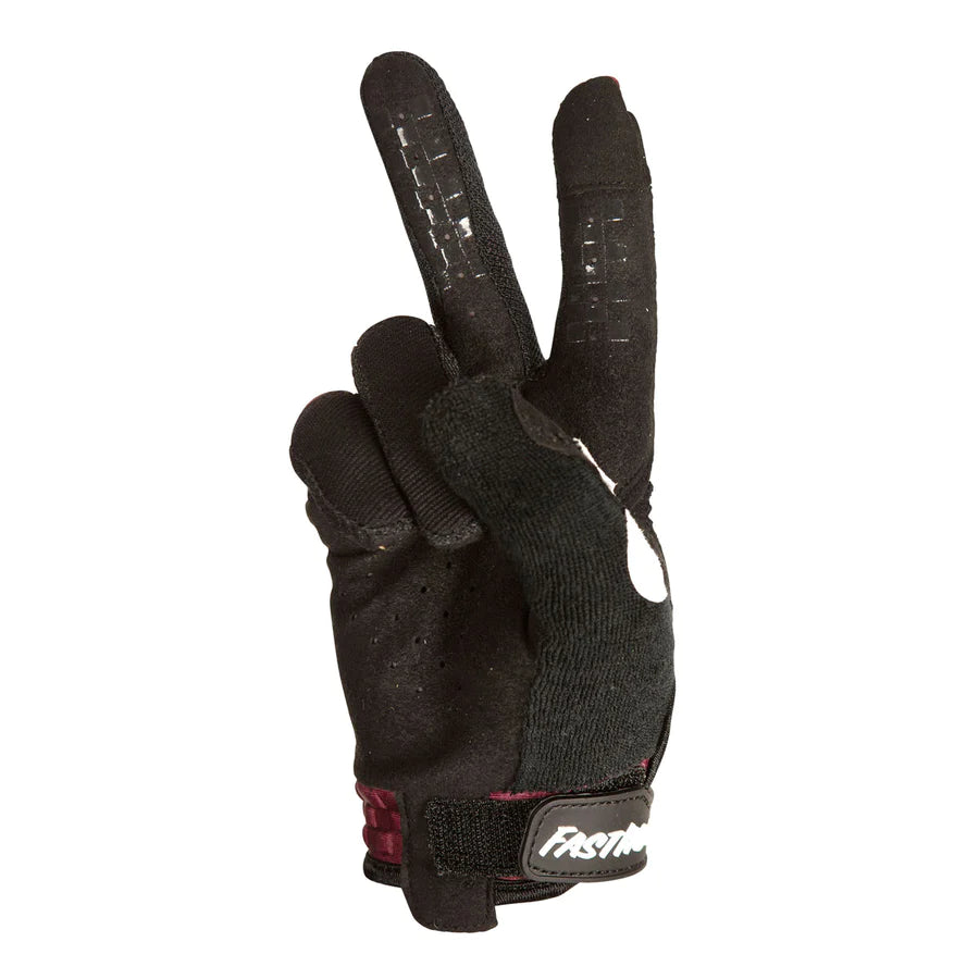 Fasthouse Ridgeline+ MTB Glove - Youth - Maroon-Black