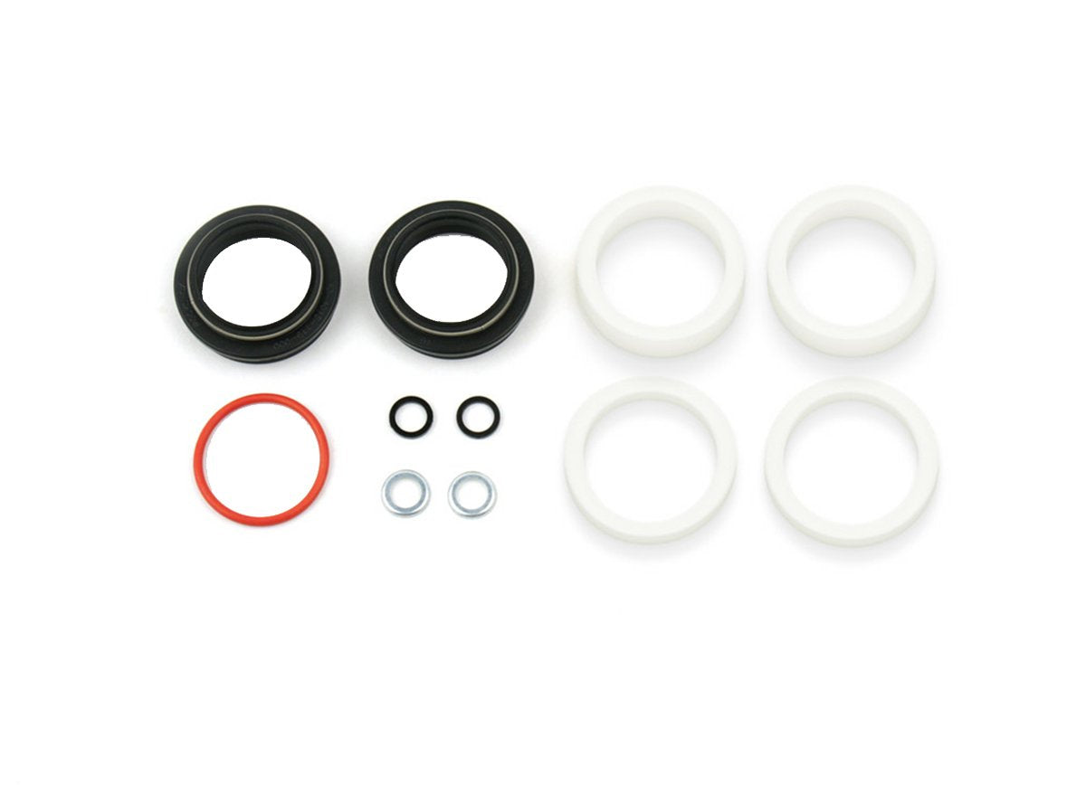 RockShox 32mm Wiper Seal Kit - Black-White Black - White Flanged - Low Friction - 5mm & 10mm Rings