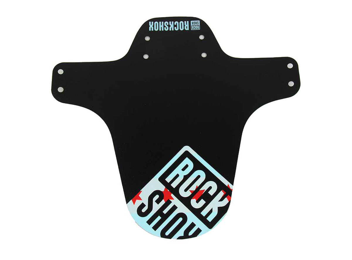 RockShox Universal MTB Flag Fender - Chicago Flag Black
