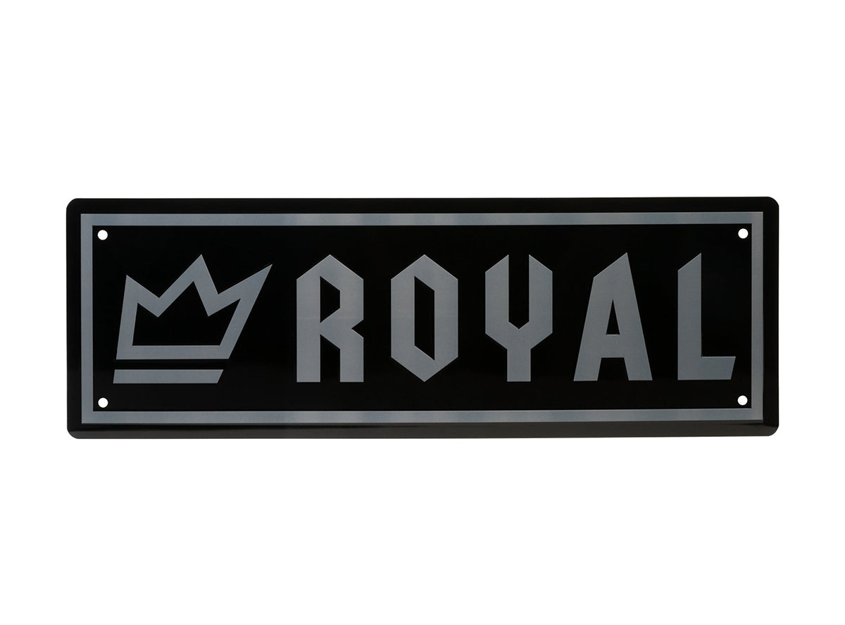 Royal Racing Embossed Metal Sign - Black Black Each - 60x20cm