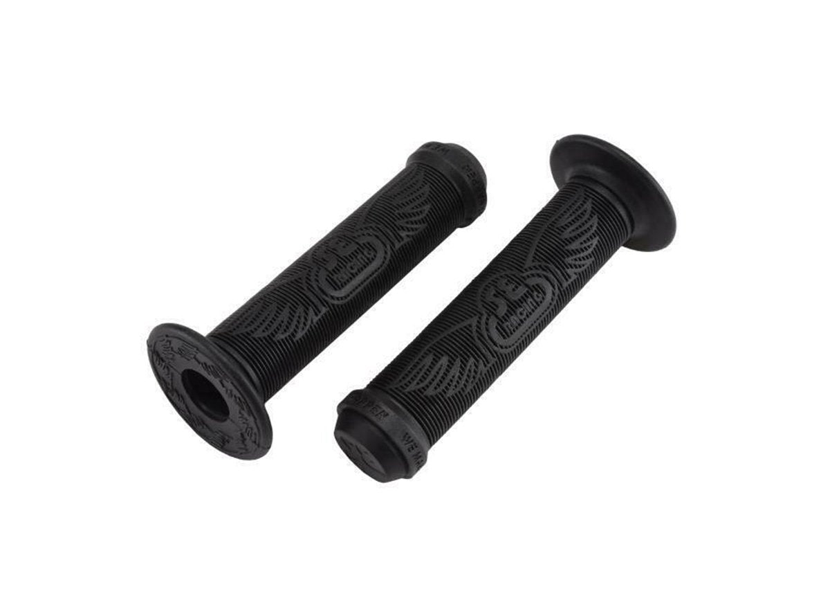 SE Bikes Racing Wing BMX Grips - Black Black 135mm