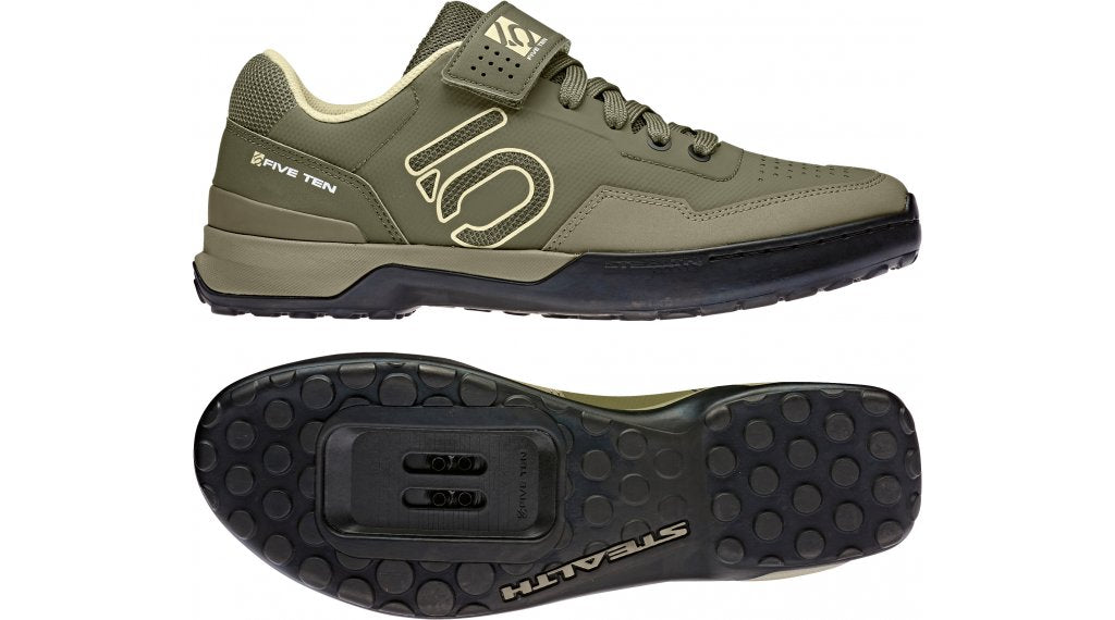 Five Ten Kestrel Lace Clipless MTB Shoe - Focus Olive-Sandy Beige-Orbit Green - 2022