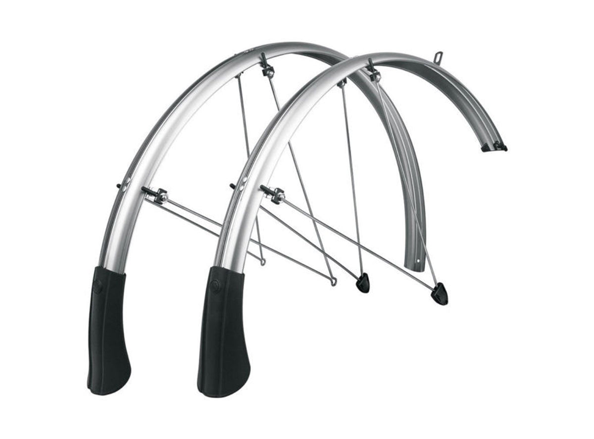 SKS Longboard P35 Fender Set - Silver Silver 35mm - 700c