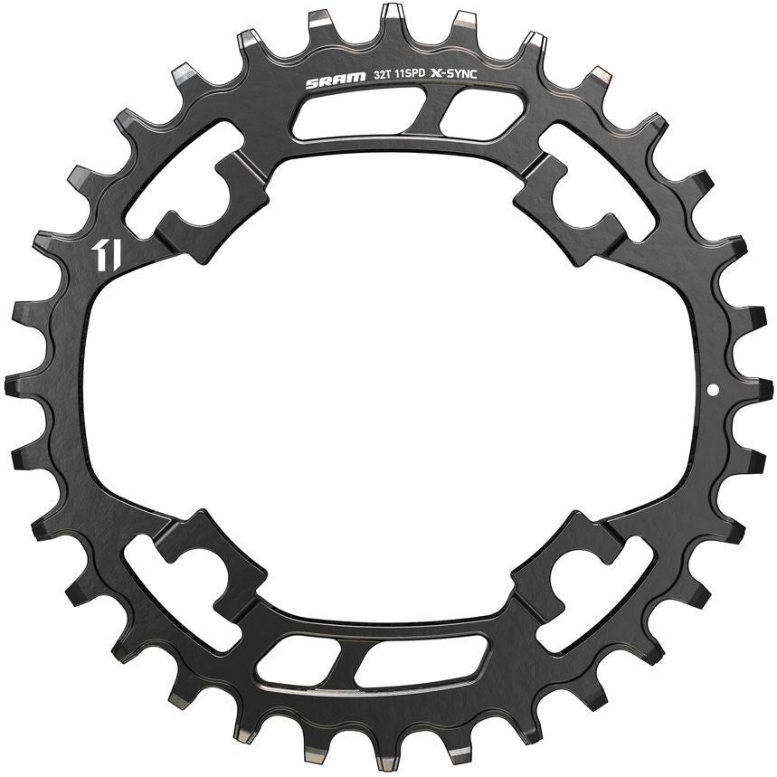 SRAM Narrow Wide Steel Chainring - Black Black 30t - 94mm - 9/10/11 Speed