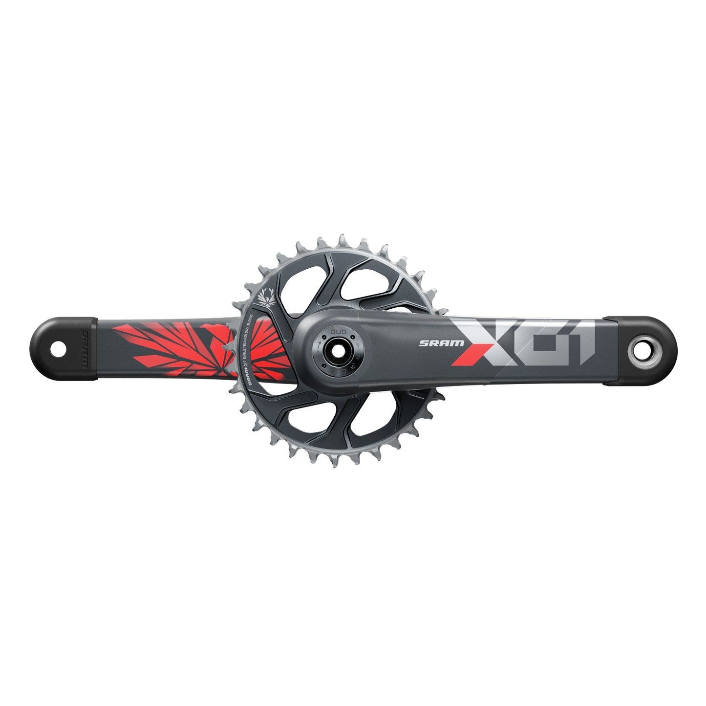 SRAM X01 Eagle SuperBoost+ 12 Spd MTB Crankset - Lunar-Oxy Red Lunar - Oxy Red 175mm - 32t