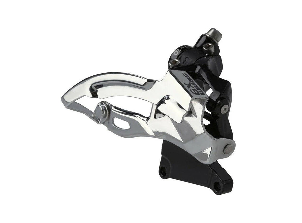 SRAM X9 Direct Mount 3x10 Front Derailleur Black - Silver Top Pull - 44t Low Mount - S1