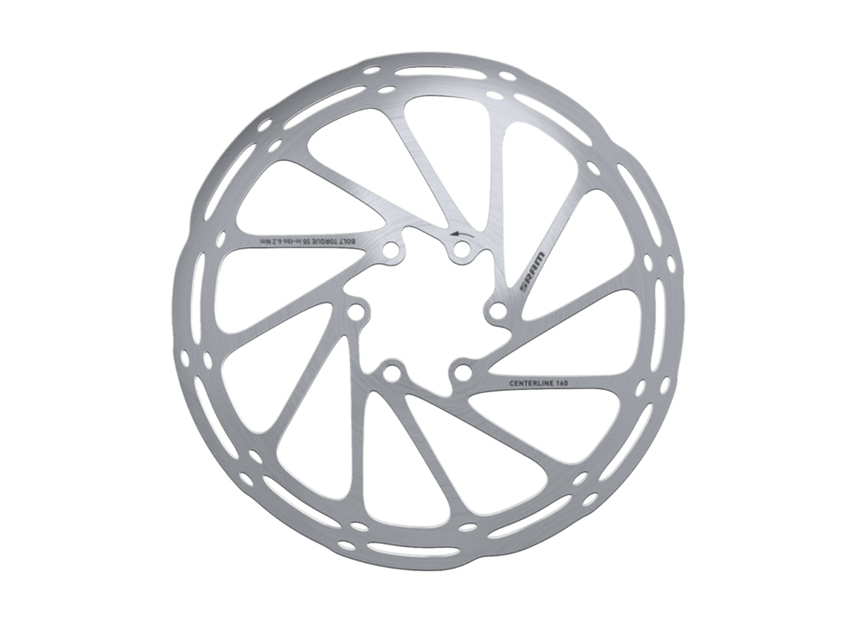 SRAM Centerline 6-Bolt Rotor - Rounded Edge Silver 140mm