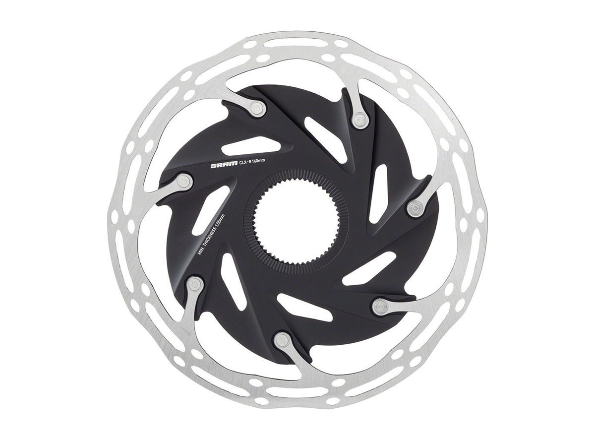 SRAM Centerline XR 2 Piece Rounded Center Lock Disc Rotor Silver - Black 140mm