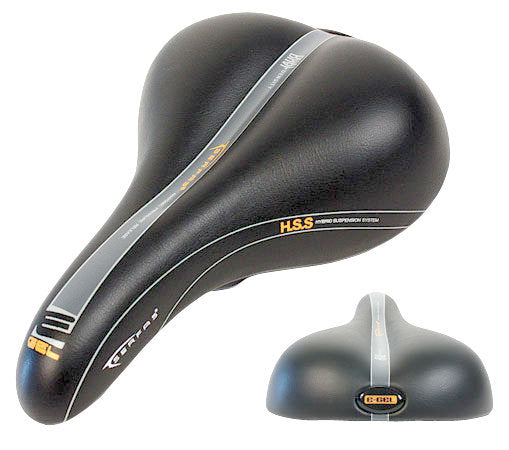 Serfas Dual Density E-Gel Saddle - Black-Gray Black - Gray