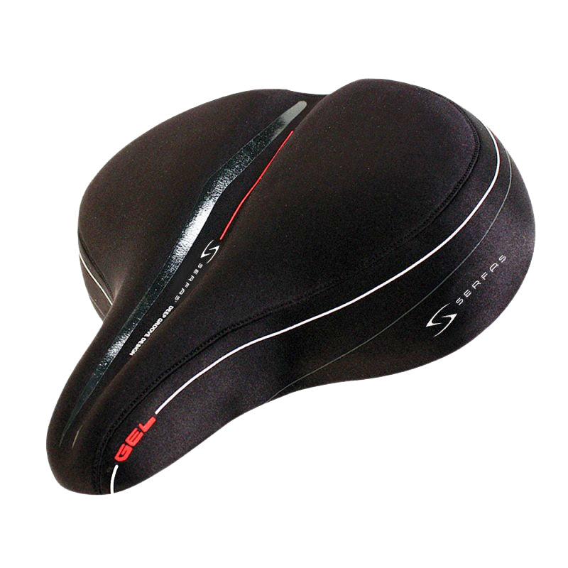 Serfas Full Suspension Cruiser Saddle - Black Black