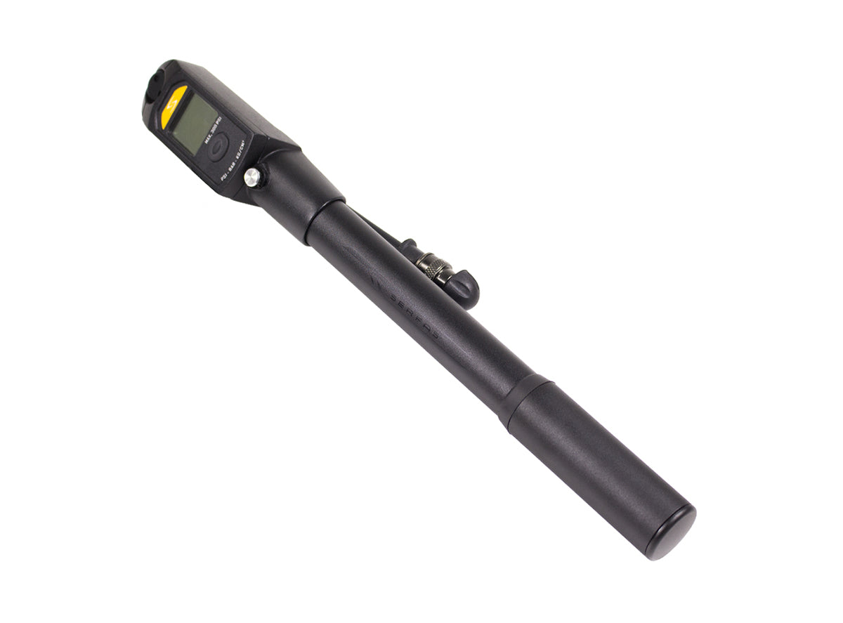 Serfas Mini Digital Shock & Tire Pump Black Presta / Schrader