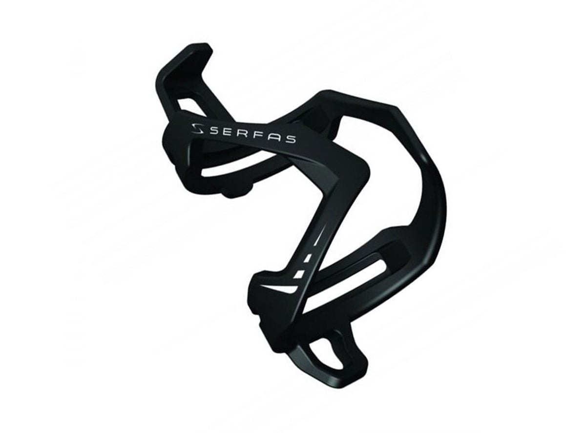 Serfas Switch-Hitter Nylon Water Bottle Cage - Black Black Left/Right/Center