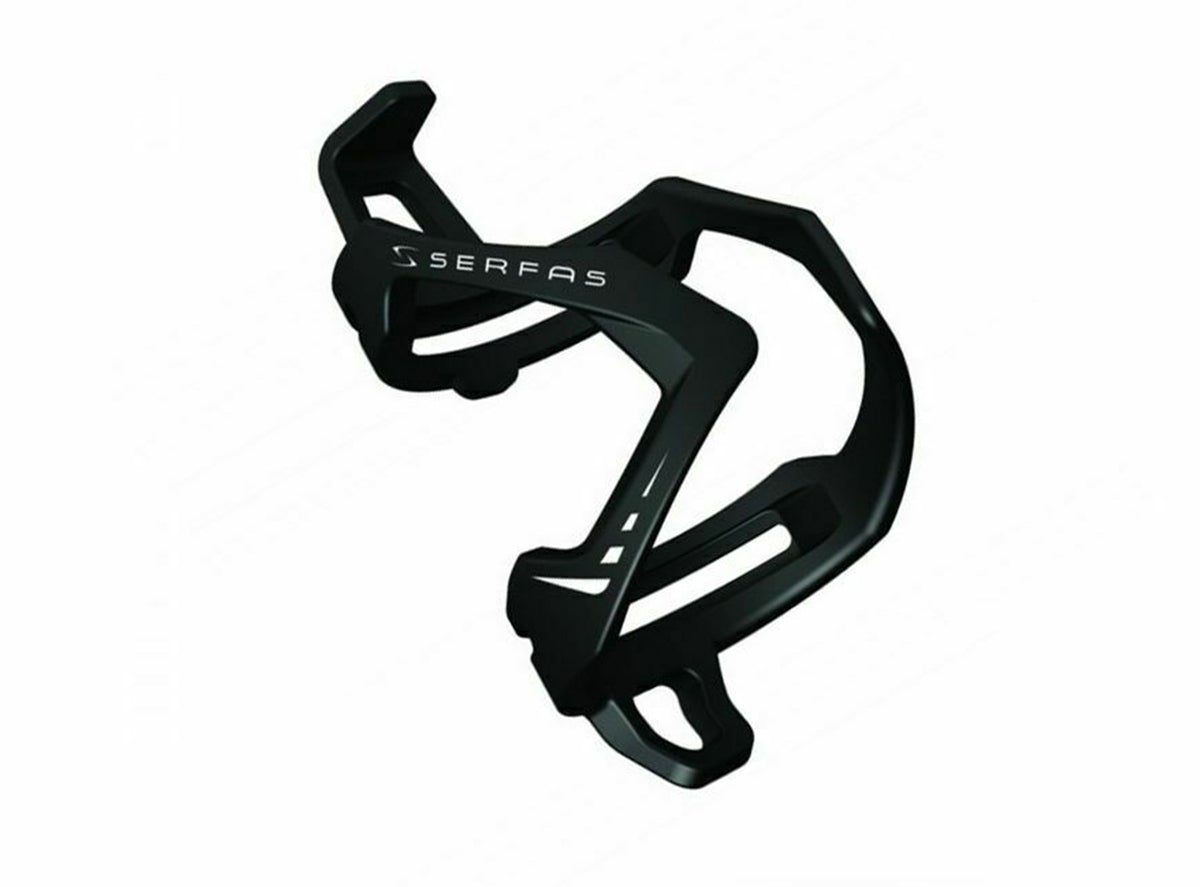 Serfas Switch-Hitter Nylon Water Bottle Cage - Matt Black Matt Black Left/Right/Center