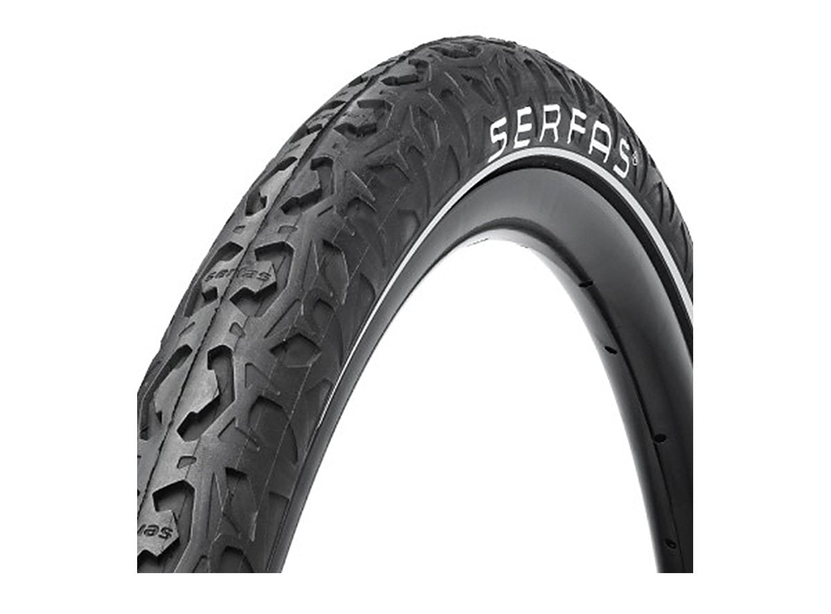 Serfas E-CTR E-Drift 26" Wire E-Bike Tire - Black Black 1.5" Reflective Sidewall