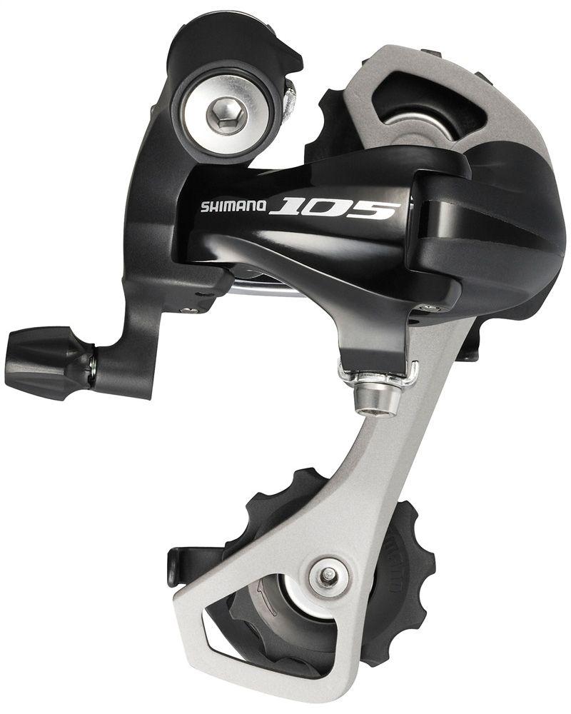 Shimano 105 5701 10 Spd Rear Derailleur - Black Black Medium Cage