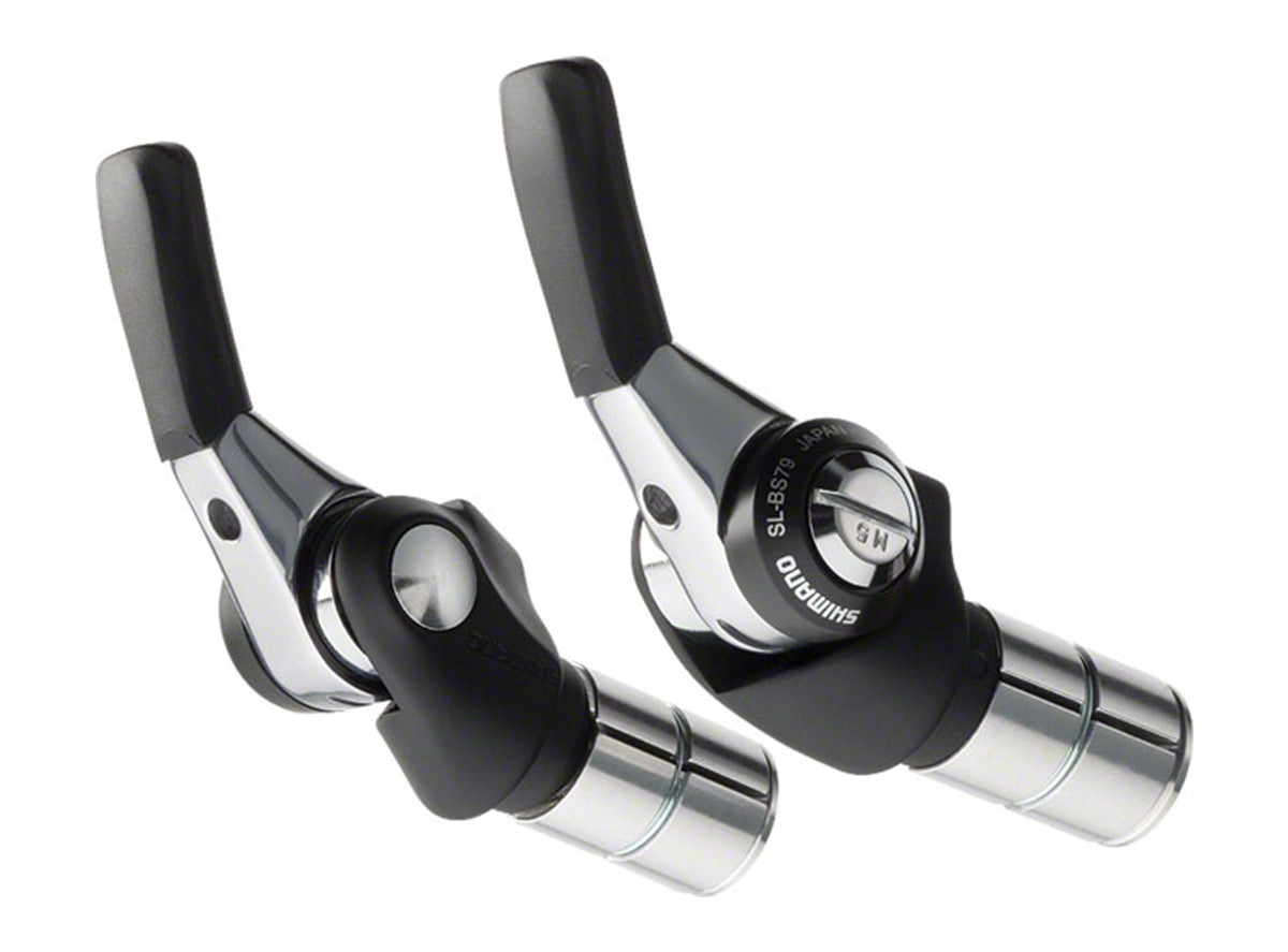 Shimano Dura-Ace 10 Spd Bar-End Shifter Set Silver Pair