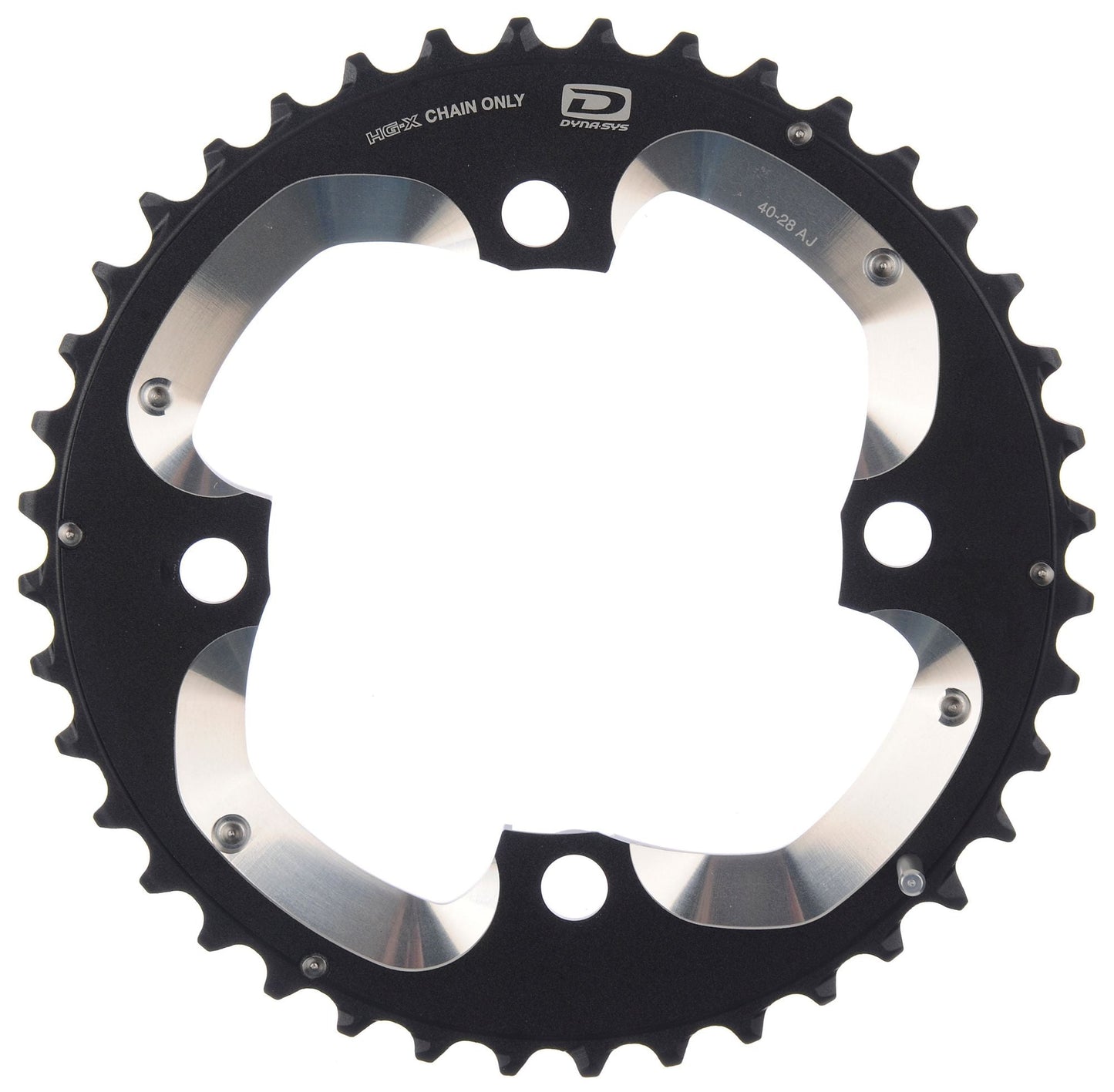 Shimano XT FCM785 10 Spd Double Chainring - Black Black 38t - AK Type - For 38.26t - 104mm