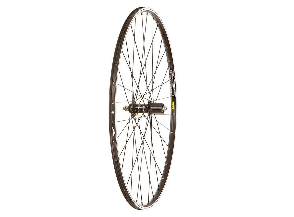 Shimano 105 R7000 on Mavic Open Elite 700c Road Wheel - Rear Black QR - 32h - HG