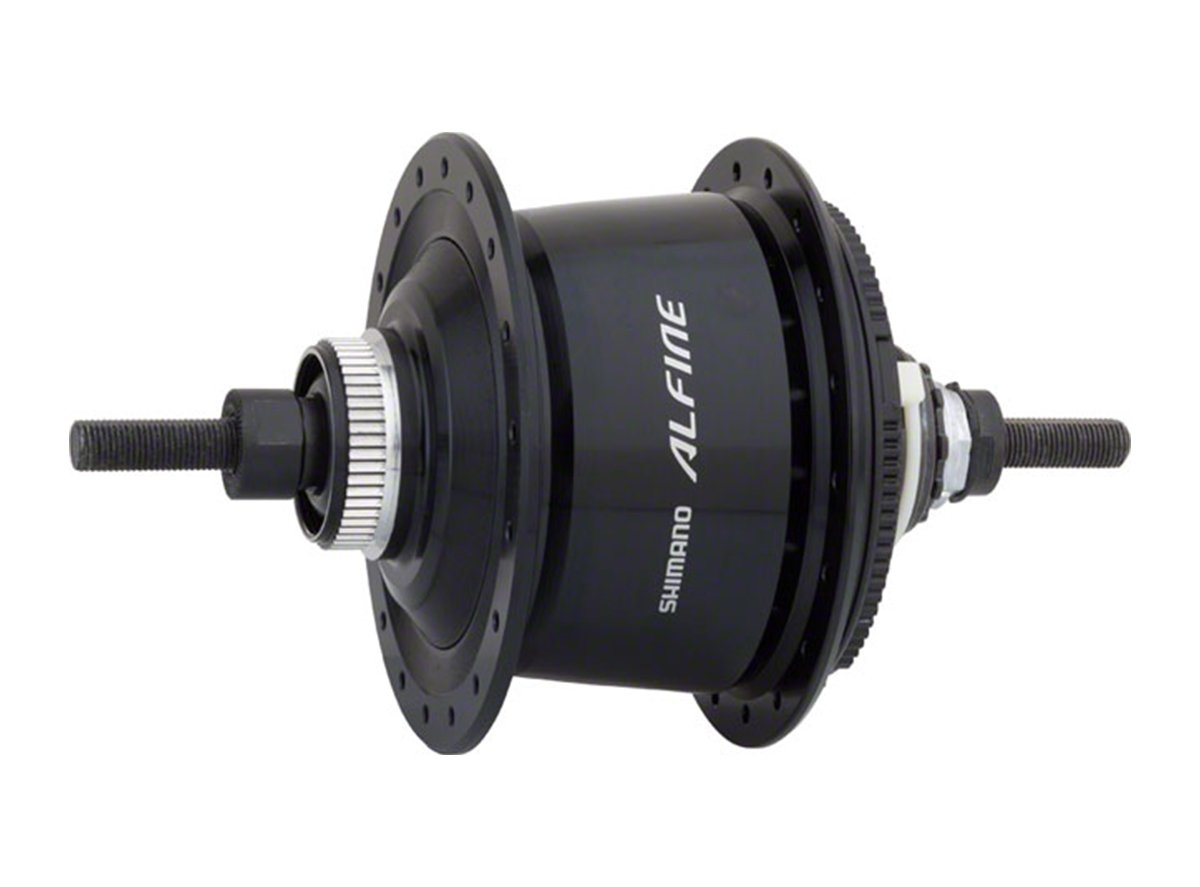Shimano Alfine S7001-8 Internal Gear Hub - Black Black 135x187mm Bolt-On 36h - Center Lock