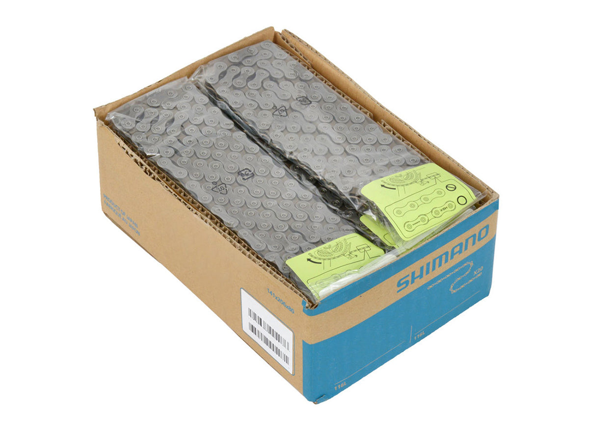 Shimano Deore HG54 10 Speed Chain - Semi Bulk Pack Silver 20 Pack - With Pins