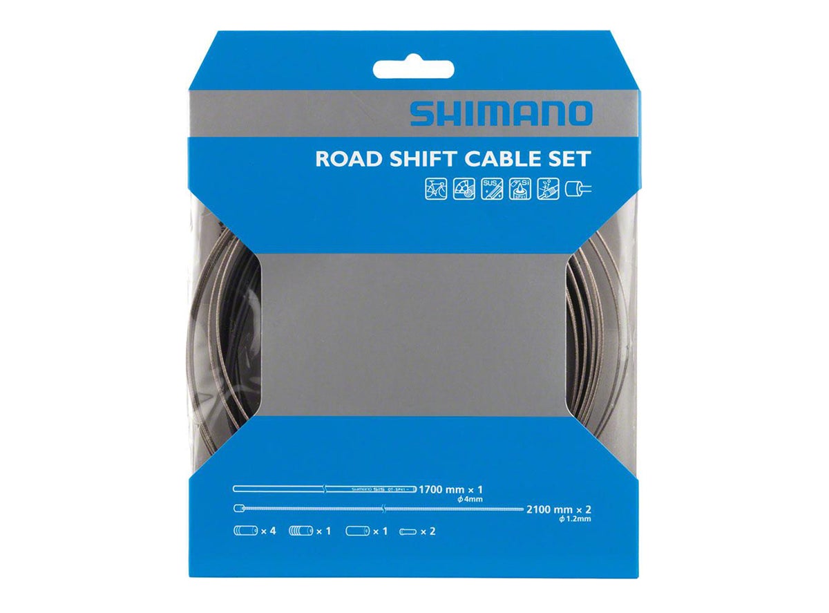 Shimano SP41 Stainless Steel Road Shift Cable Set - Black Black