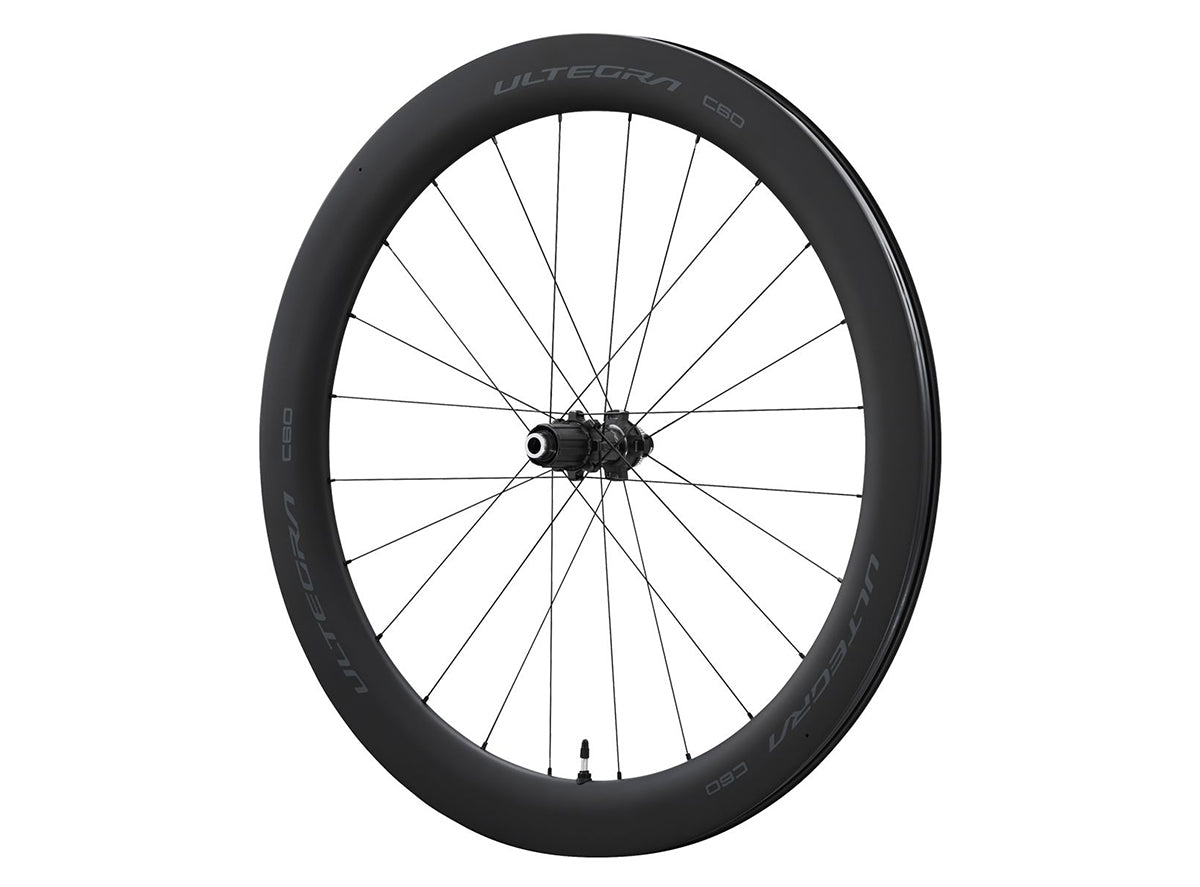 Shimano Ultegra R8170 C60 Tubeless Disc 700c Road Wheel - Rear Black 12x142mm Rear E-Thru - 24h - 11/12 Speed