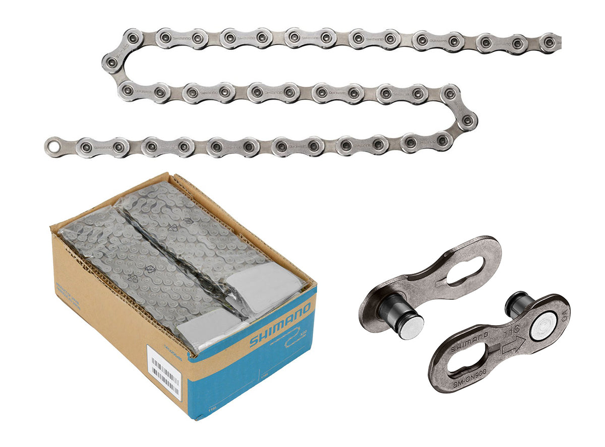 Shimano HG601 11 Speed Chain with Quick-Link - Bulk Silver 20 Pack - Semi Bulk Pack