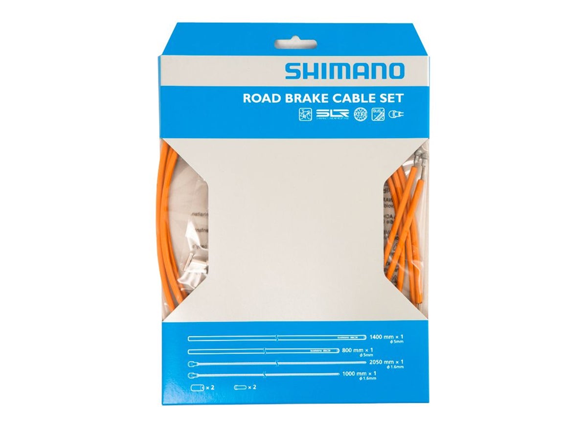 Shimano Road PTFE Brake Cable Set - Orange Orange