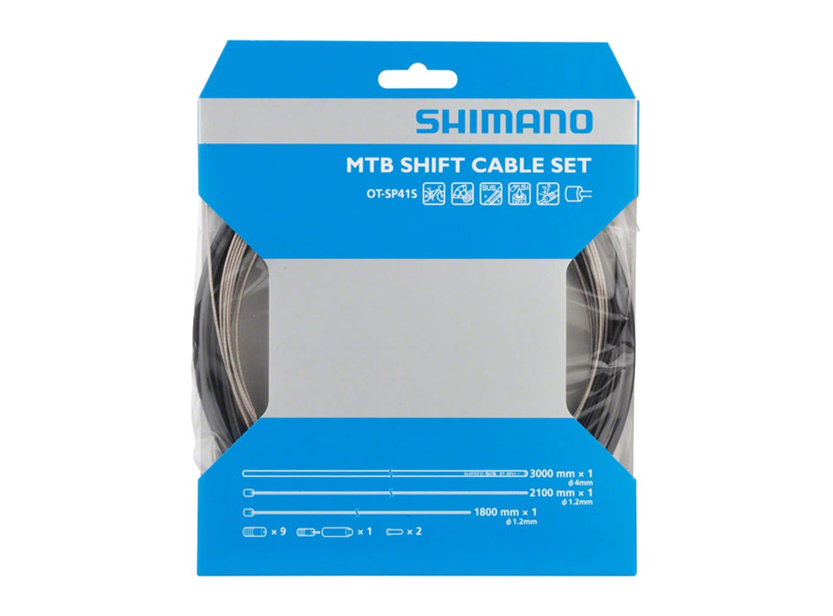 Shimano SP41 MTB Stainless Steel Shift Cable Set - Black Black