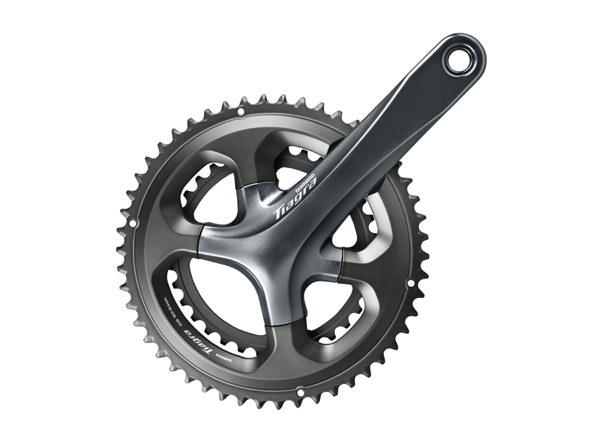 Shimano Tiagra 4700 10 Spd Compact Crankset Gray 175mm - 50-34t BB Not Included