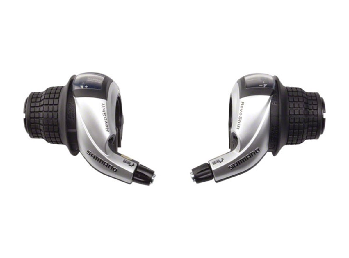 Shimano Tourney RS45 3x8 Spd Twist Shift Set Silver - Black