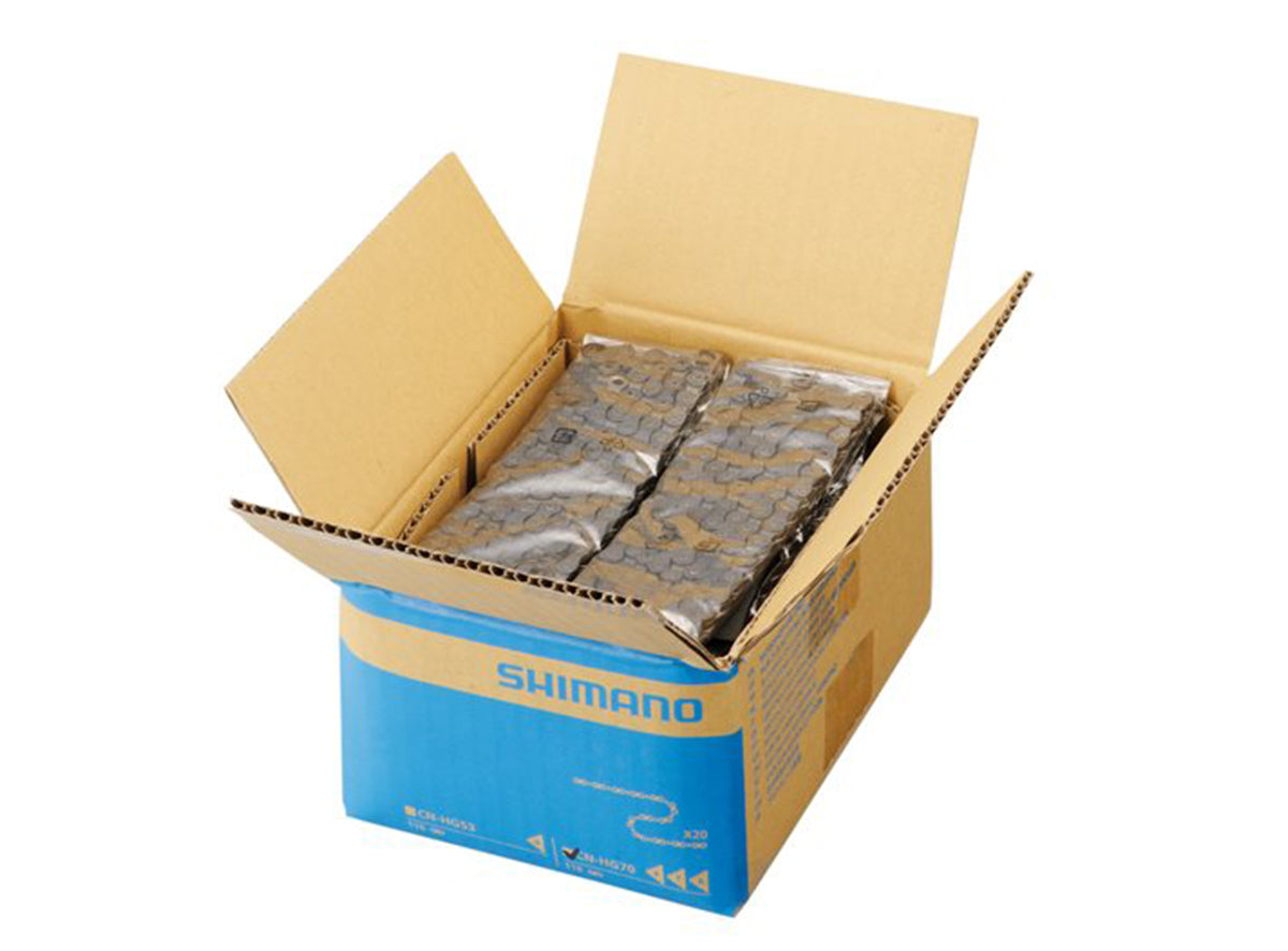 Shimano XT HG95 SIL-TEC 10 Speed Chain - Bulk Silver 20 Pack - Semi Bulk Pack