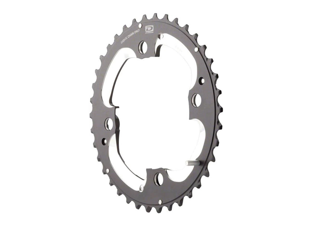 Shimano XT M785 Chainring - Black-Silver Black - Silver 38t - 104mm Outer - AK Type
