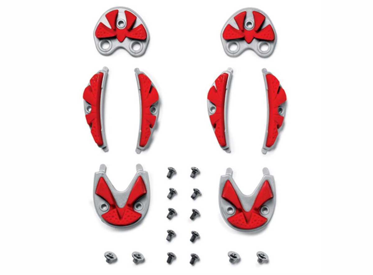 Sidi Drako SRS Soles - 2013 & Newer - Red-Gray Red - Gray Fits 38-40