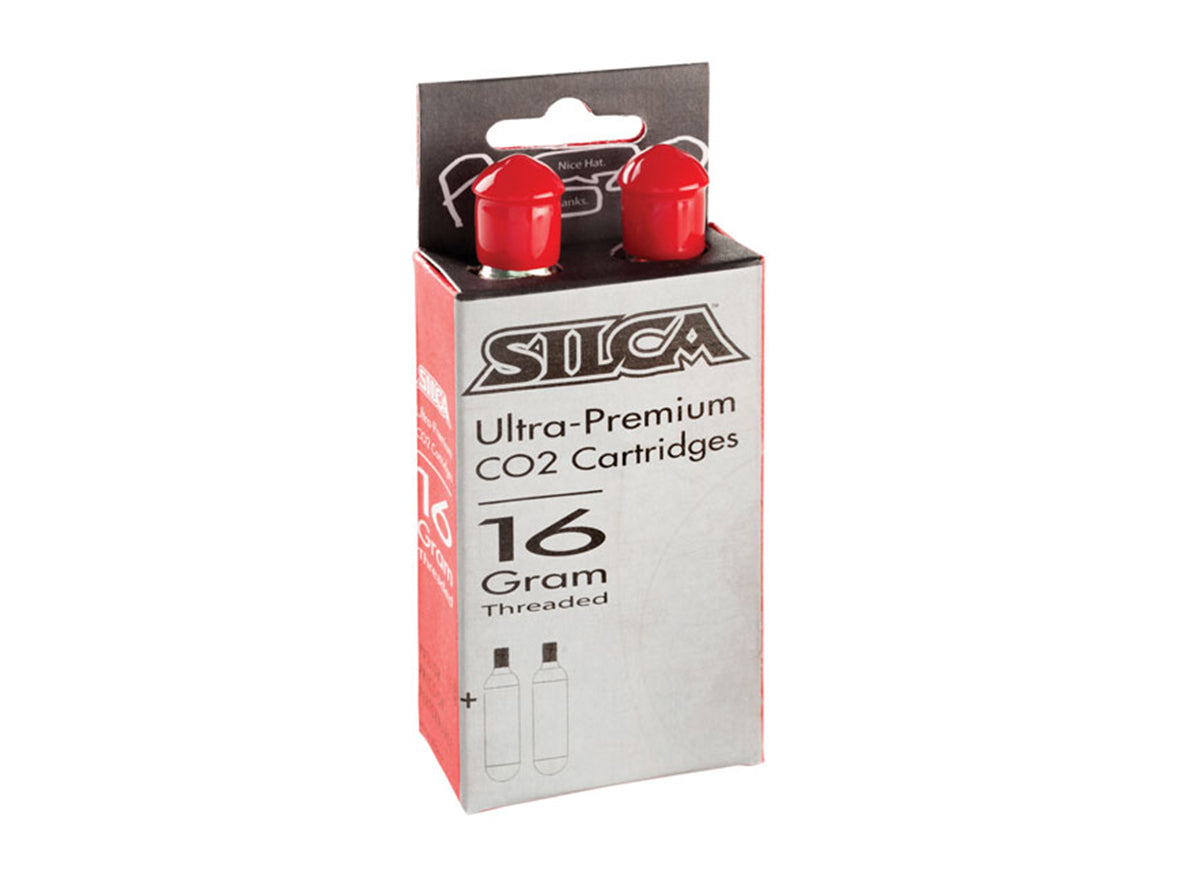 Silca Ultra Premium Threaded CO2 Cartridges - 16Gm Gold 2x16g Cartridges