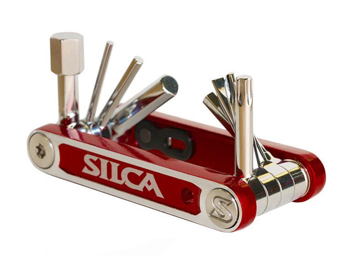 Silca Italian Army Knive - Nove - Red-Silver Red - Silver