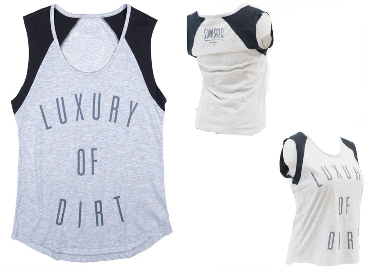 Sombrio Baseball Sleeveless Tee Shirt - Womens - Gray-Black Gray - Black Large