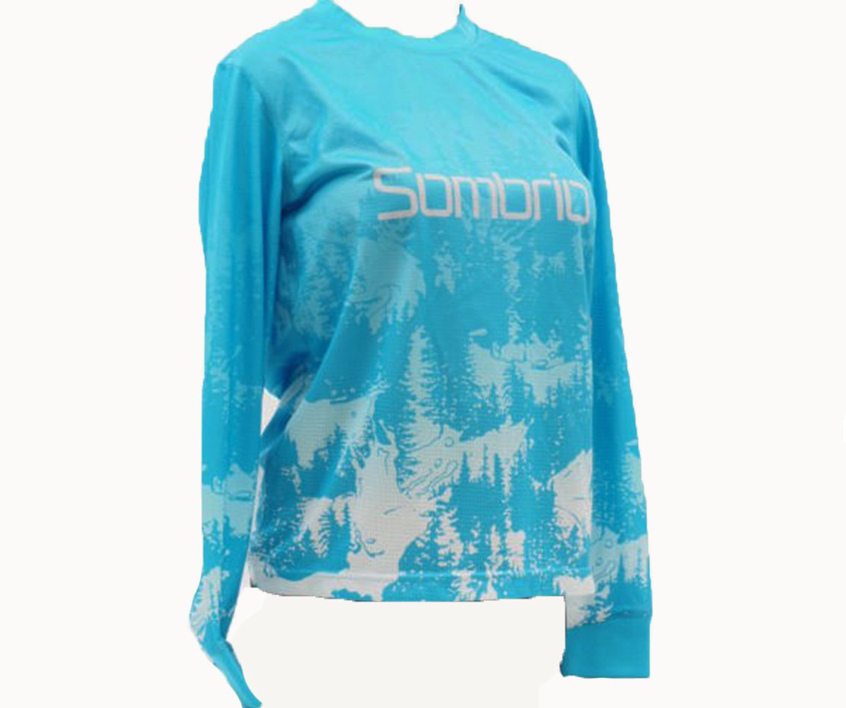 Sombrio Cascadia Long Sleeve MTB Jersey - Womens - Blue Blue X-Small