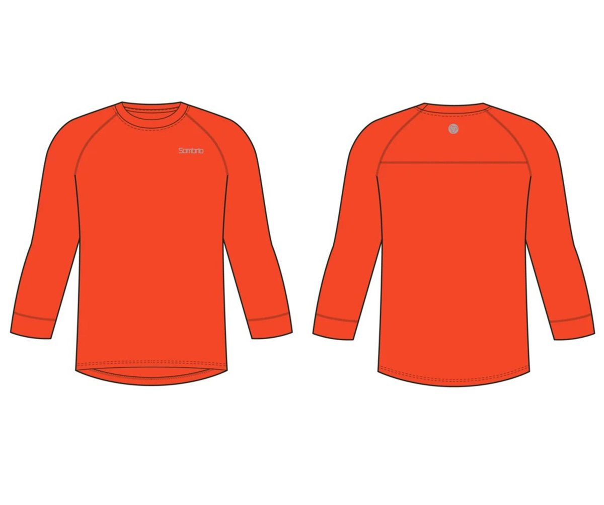 Sombrio Mayhem Long Sleeve MTB Jersey - Burnt Orange - 2021 Burnt Orange Small